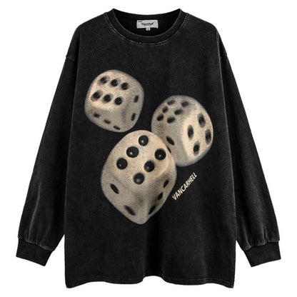 Dice modern oversize unisex sweatshirt