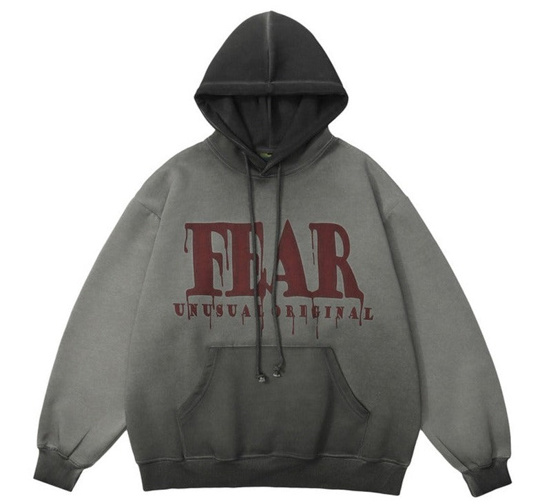 Fear vibe street style extra-large hoodies