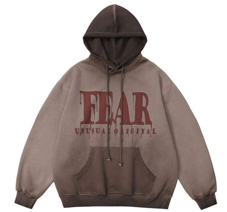 Fear vibe street style extra-large hoodies