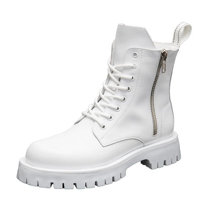 White Martin boots for men