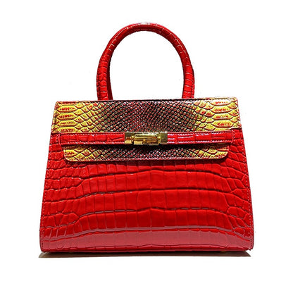 Crocodile polished bag large capacity luxury bag