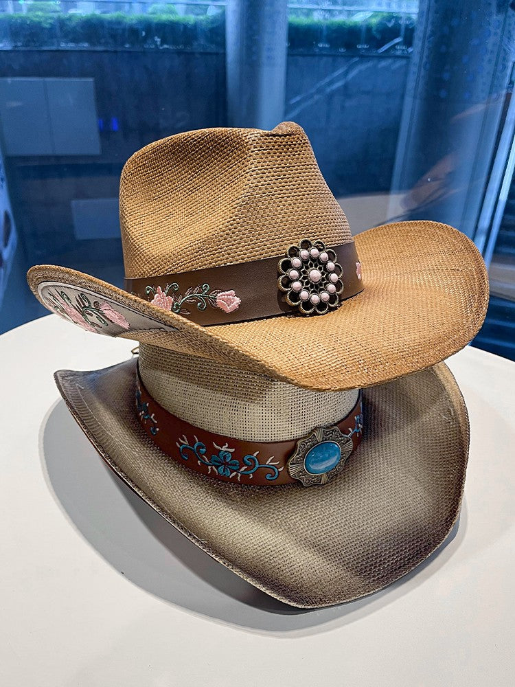 Ethnic western cowboy women's hat