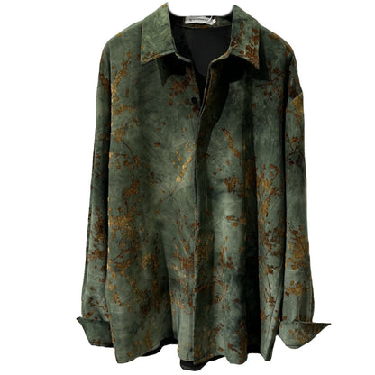 Shirt print loose long sleeved for men