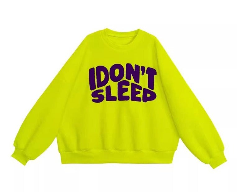 Colorful Embroidered Letters Sports Warm Sweater