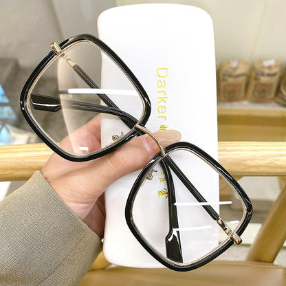 Women plain mirrors two-color sunglasses