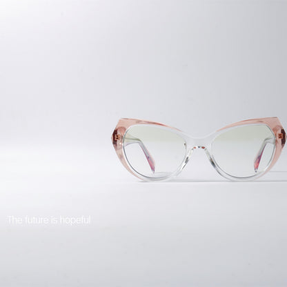 Cat's eye gradient frame myopia lens sunglasses