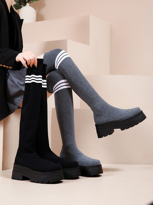 Slim Boots Women's Long Boots Socks Shoes