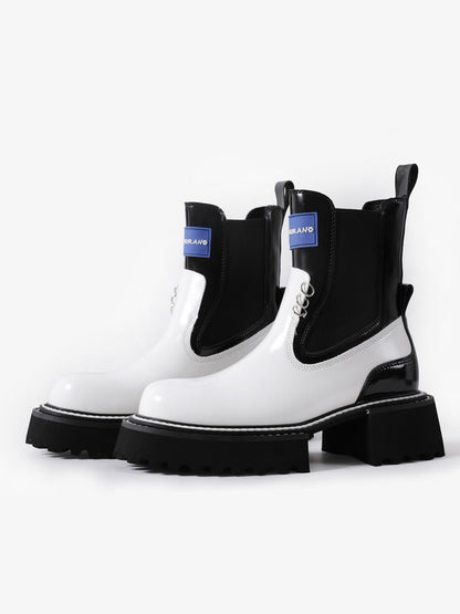 Chelsea boots for women's elastic chimney boots