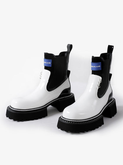 Chelsea boots for women's elastic chimney boots