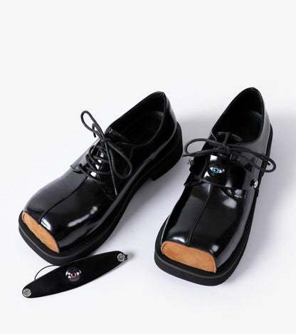 Derby women leather shoes