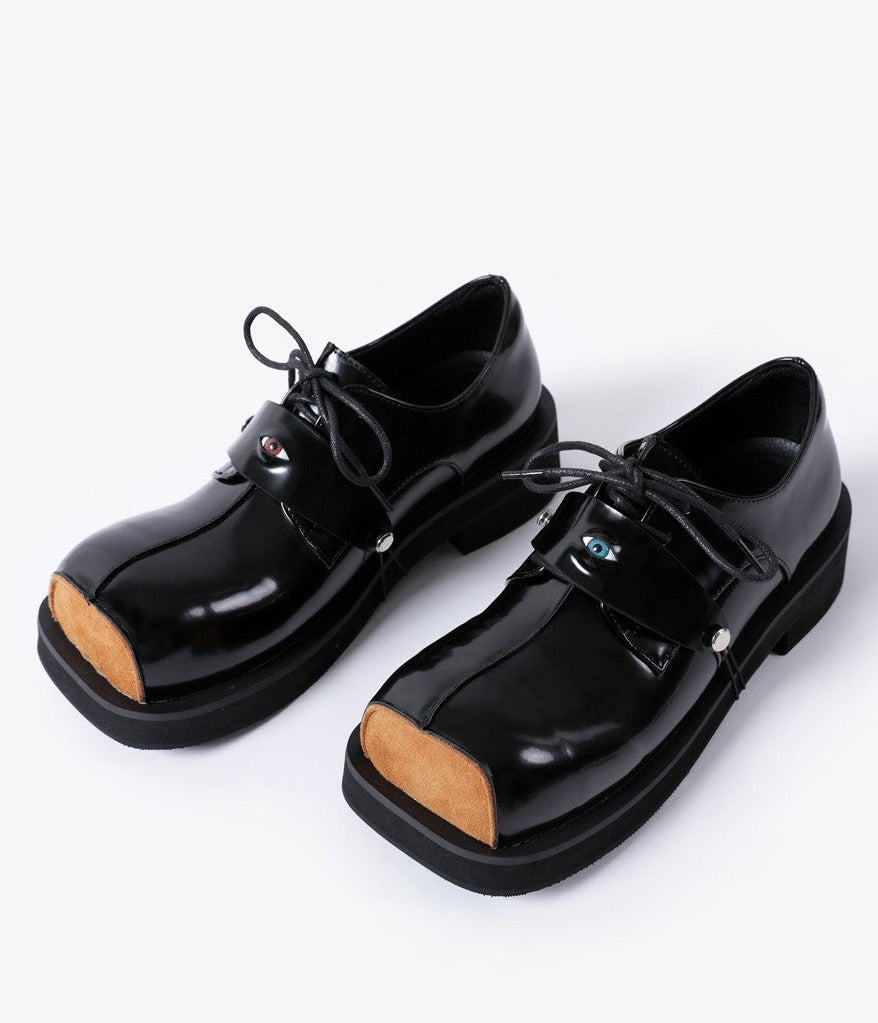 Derby women leather shoes