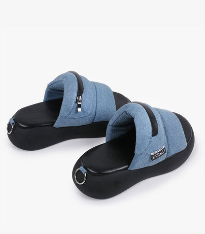 Jeans  sofa bread slippers flat heel slippers for women