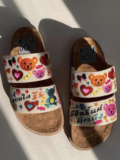 Embroidered slippers