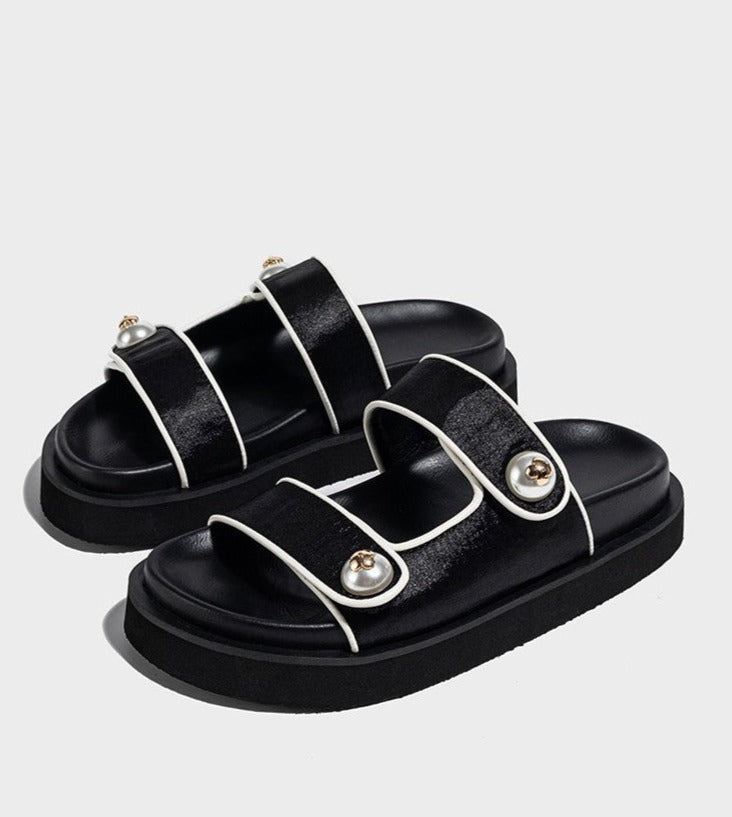 Black Slippers for Women