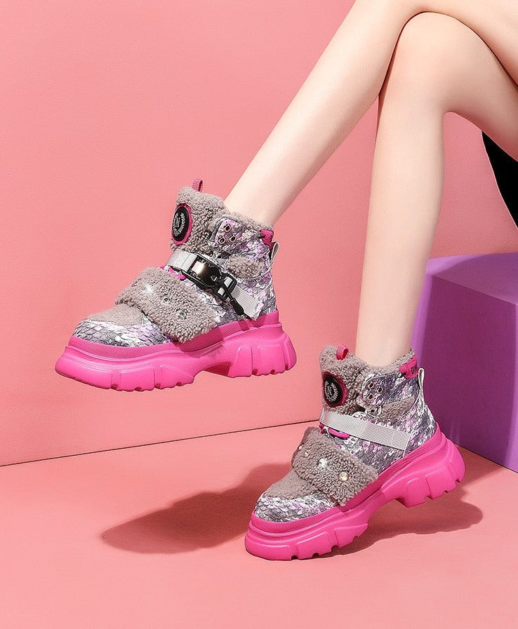 Cold resistant warm plush snow boots for women