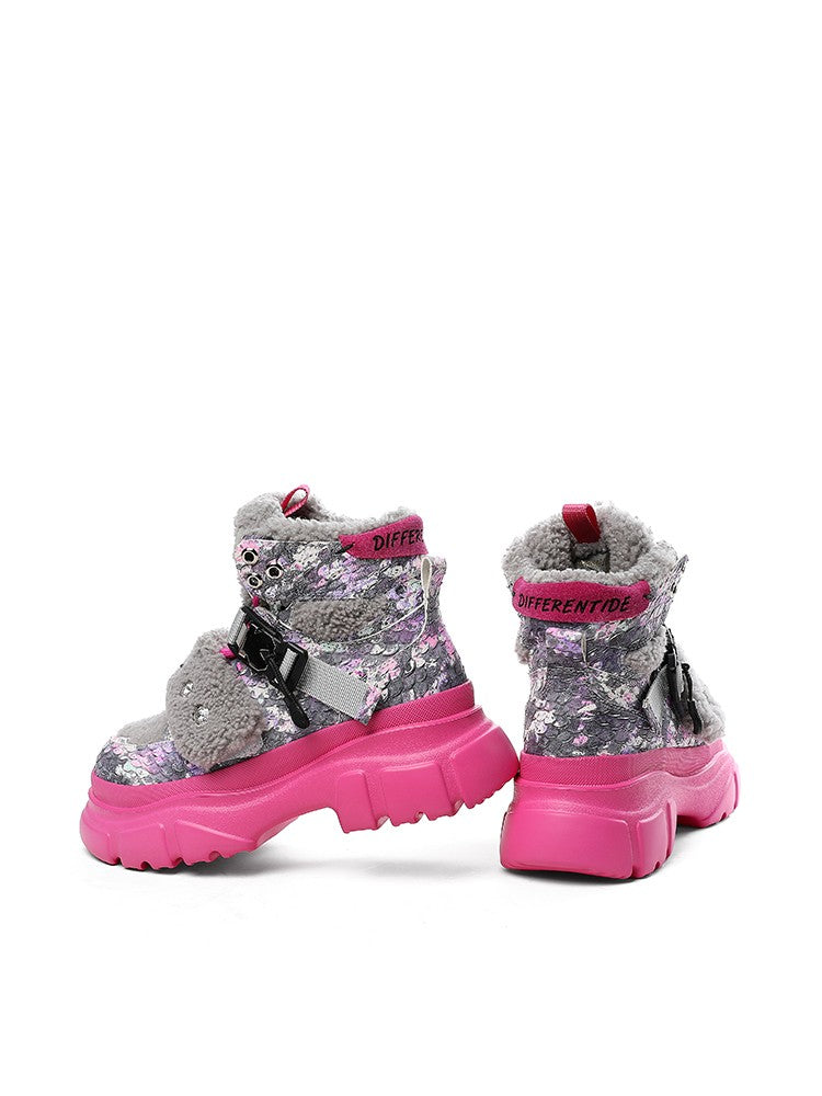 Cold resistant warm plush snow boots for women