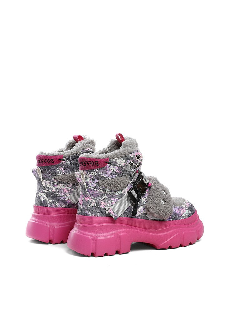 Cold resistant warm plush snow boots for women