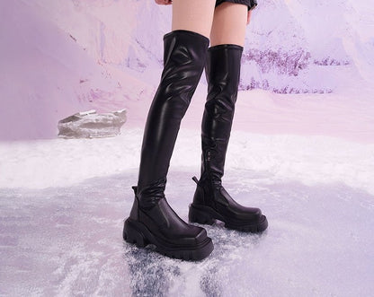 High Over Knee Boots Women's Genuine Leather