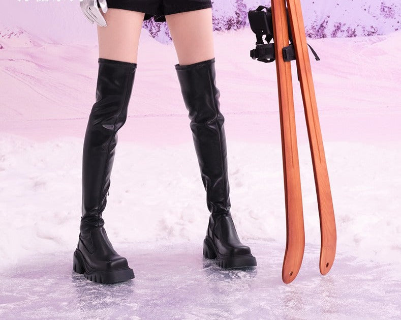 High Over Knee Boots Women's Genuine Leather