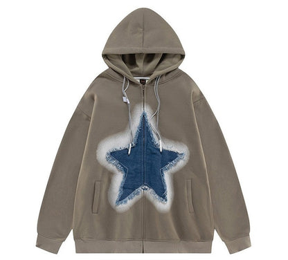 star cardigan sweatshirt jacket