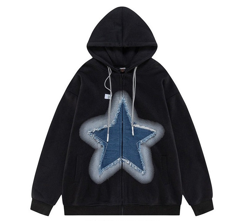 star cardigan sweatshirt jacket