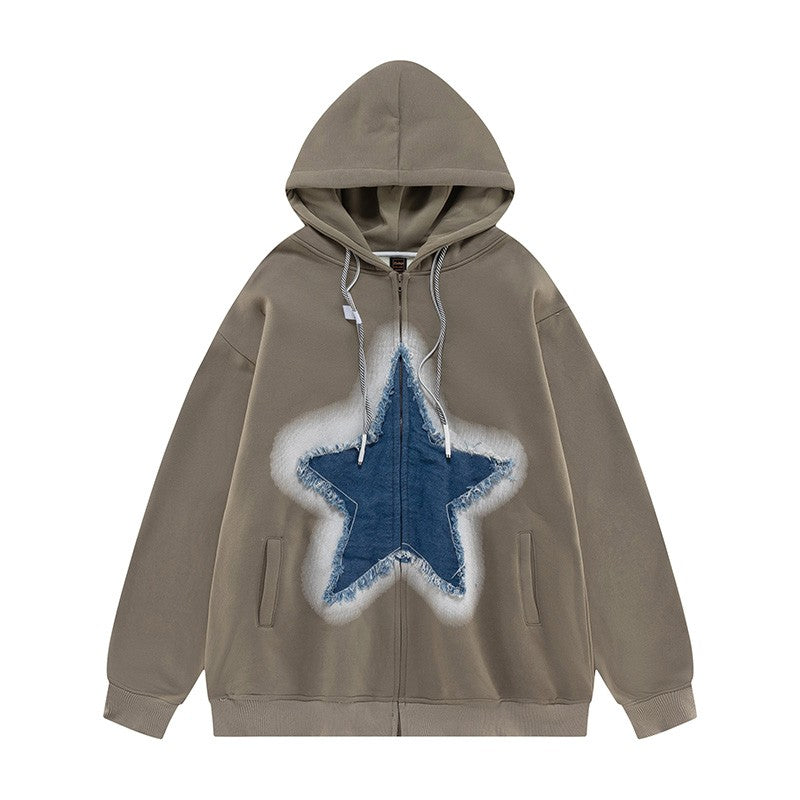 star cardigan sweatshirt jacket