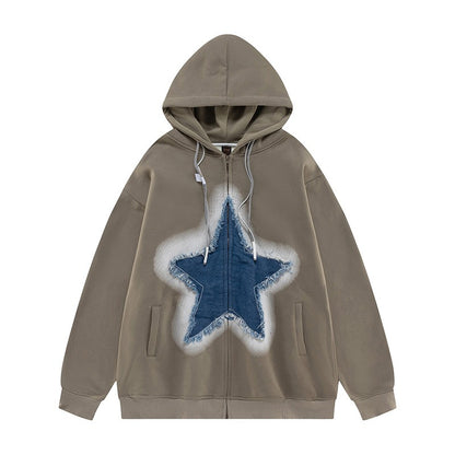 star cardigan sweatshirt jacket