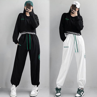 Short Street Sport Sweater Fashion Loose Jazz Set