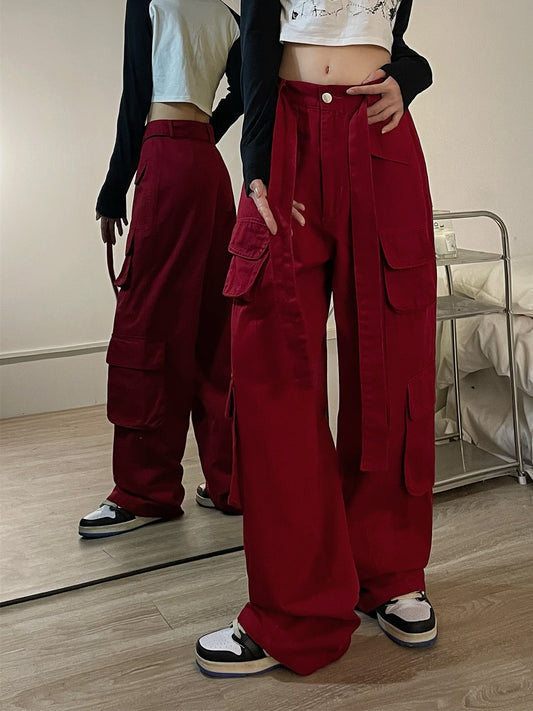 label spicy girl style workwear pants