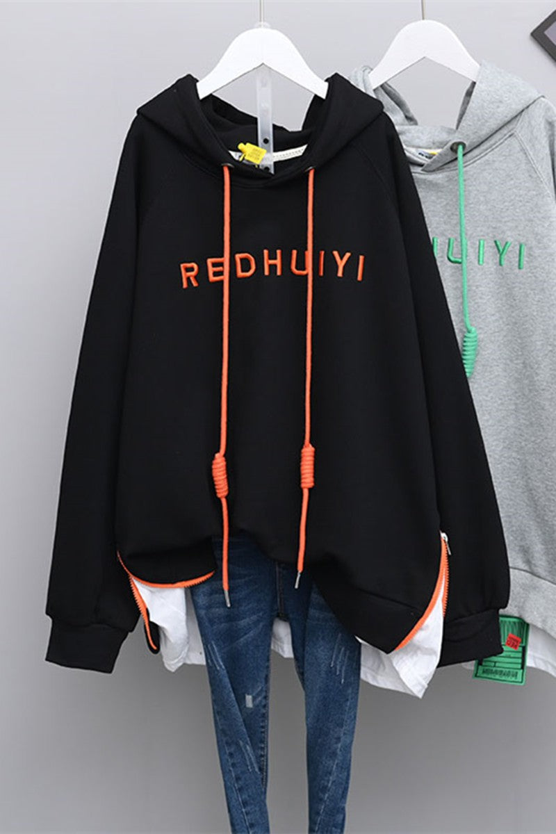 Women's loose large size hoodies