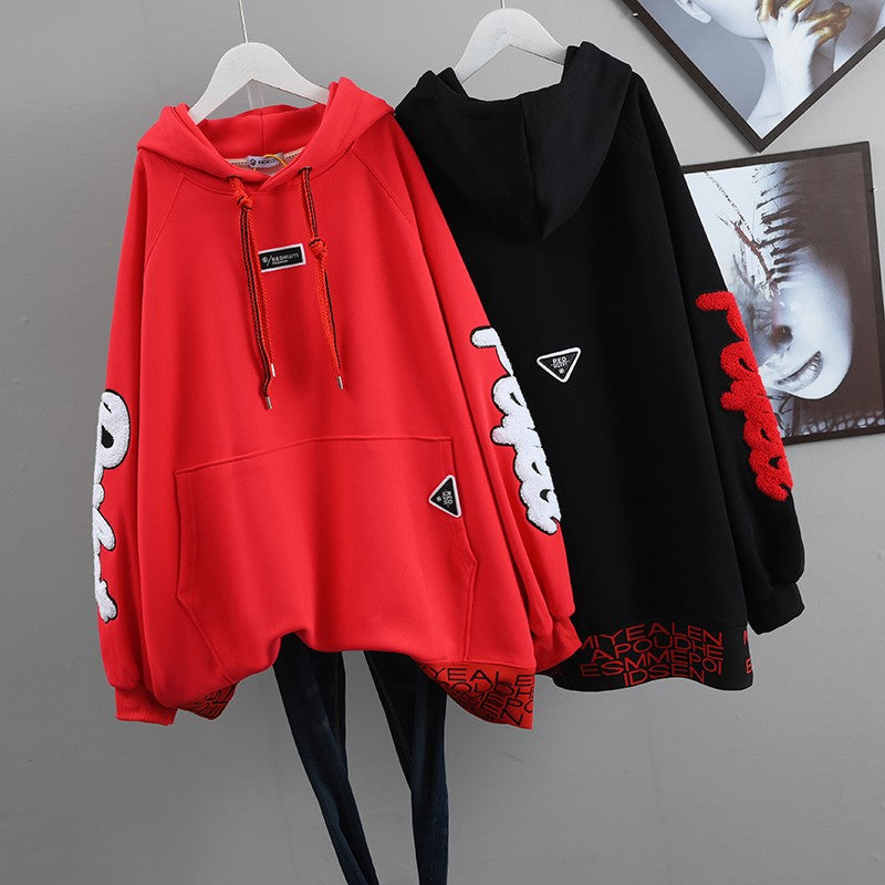 hooded pure cotton sweatshirt women's