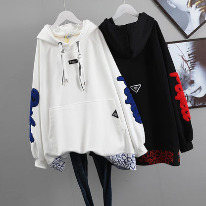 hooded pure cotton sweatshirt women's