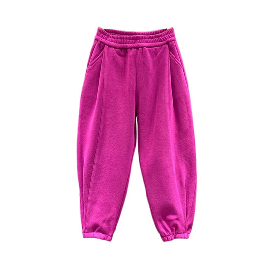 Rose red carrot sweatpants for women