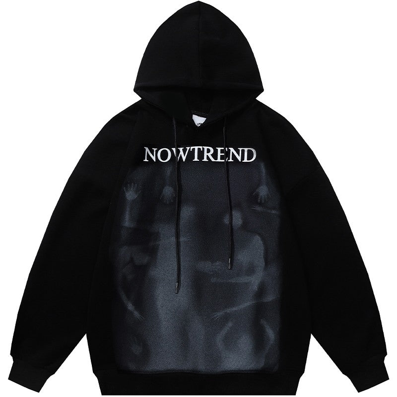 Dark graffiti hooded sweatshirt