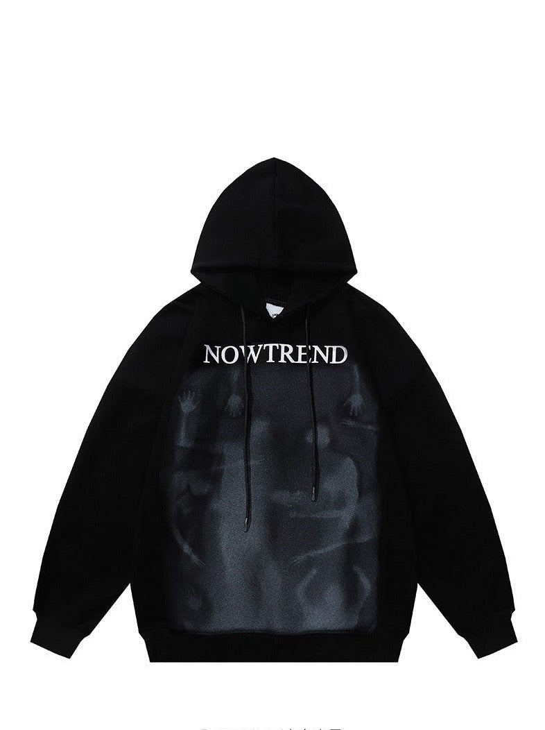 Dark graffiti hooded sweatshirt