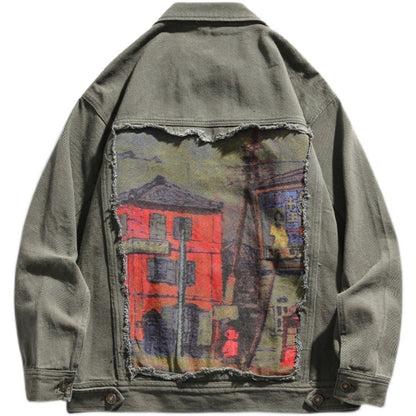 Amy green great artist patch men oil pain jackets