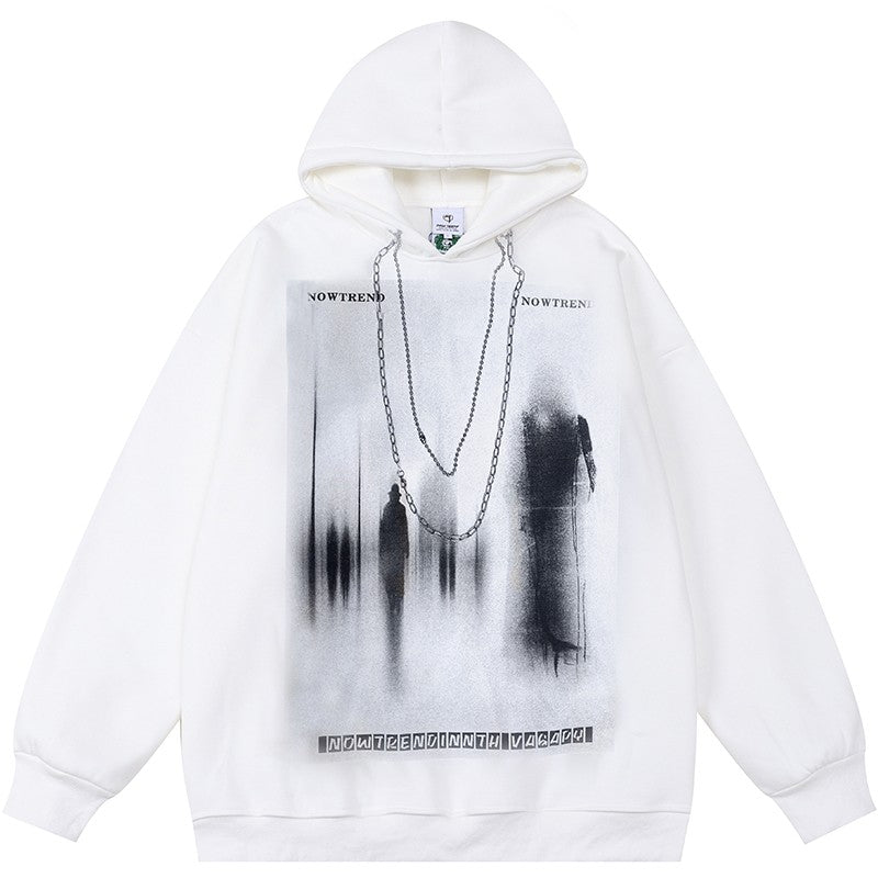 Large Hoodies fades high silhouette unisex print