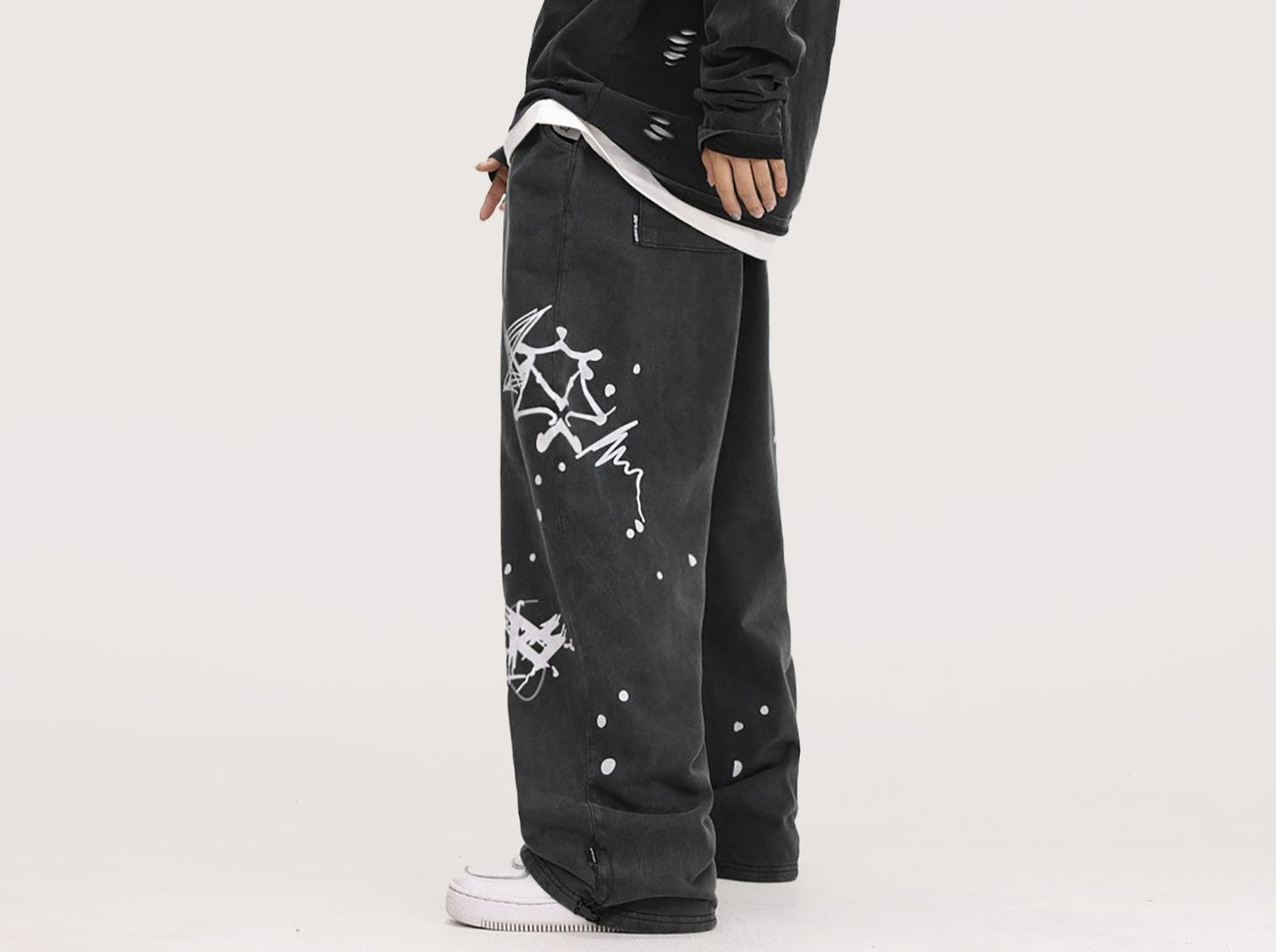 Black hip-hop jogger pants women's street wear