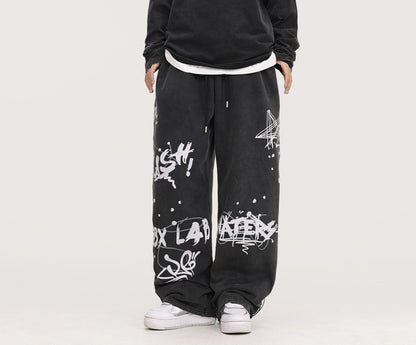 Black hip-hop jogger pants women's street wear