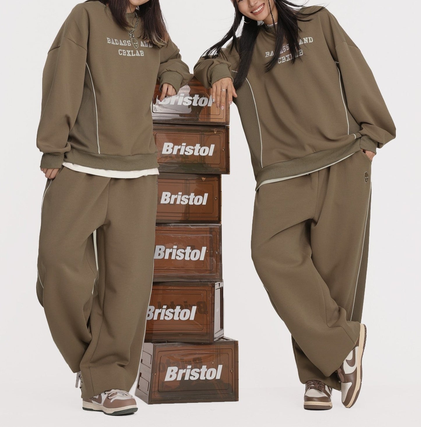 khaki sweatshirts unisex Two pieces