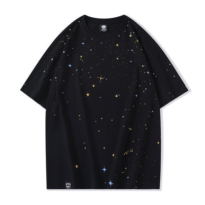 Starry graffiti short-sleeved unisex t-shirt