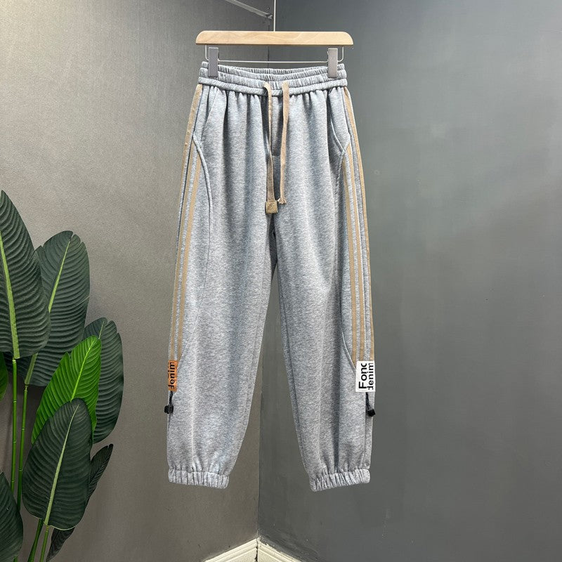 Side stripe casual sports pants for women