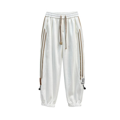 Side stripe casual sports pants for women