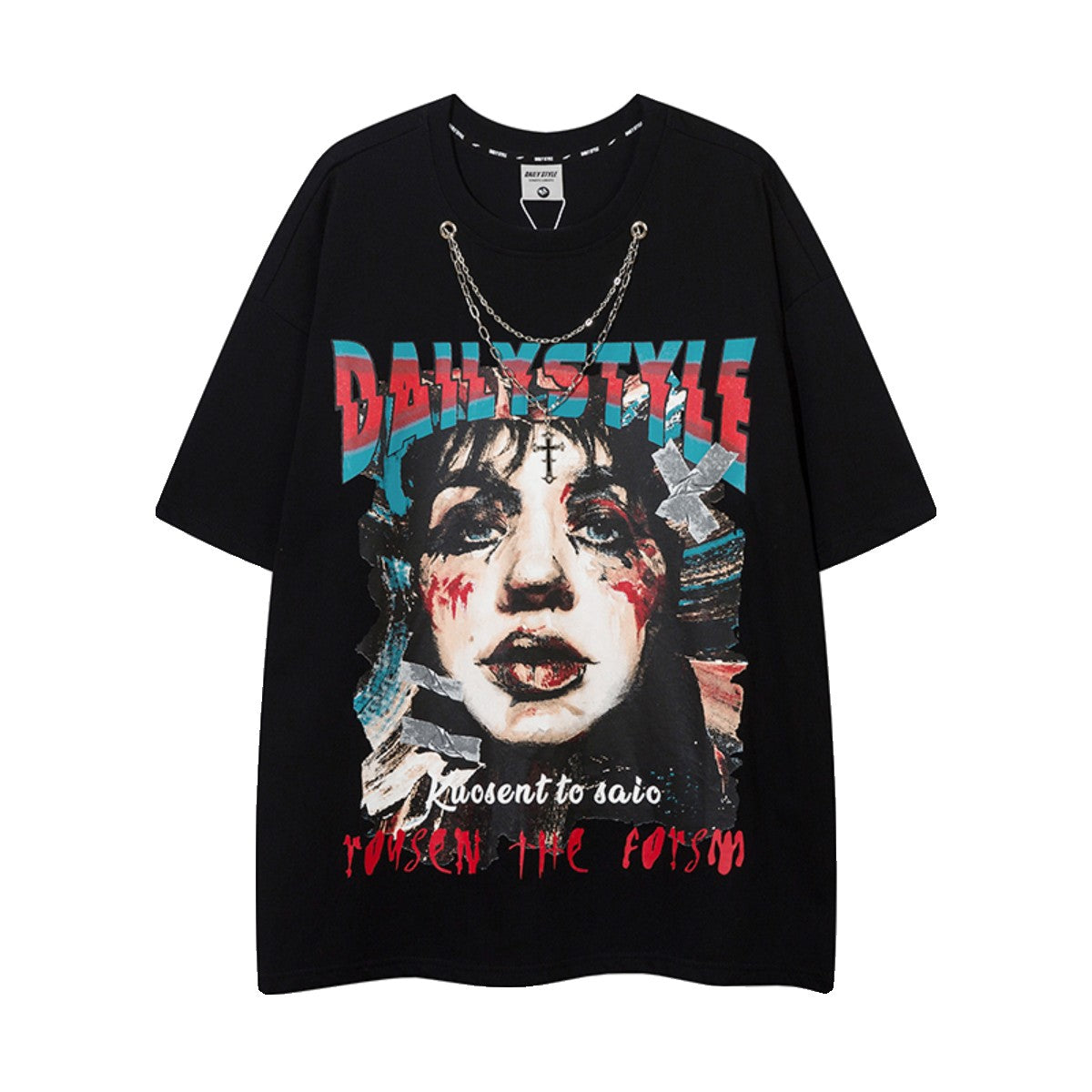 T-shirts character printed unisex sleeve T-shirt oversize