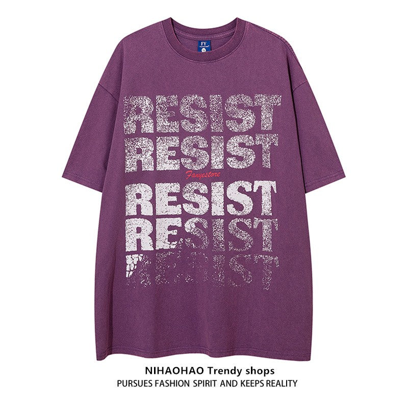 Resist inspired short-sleeved unisex T-shirt