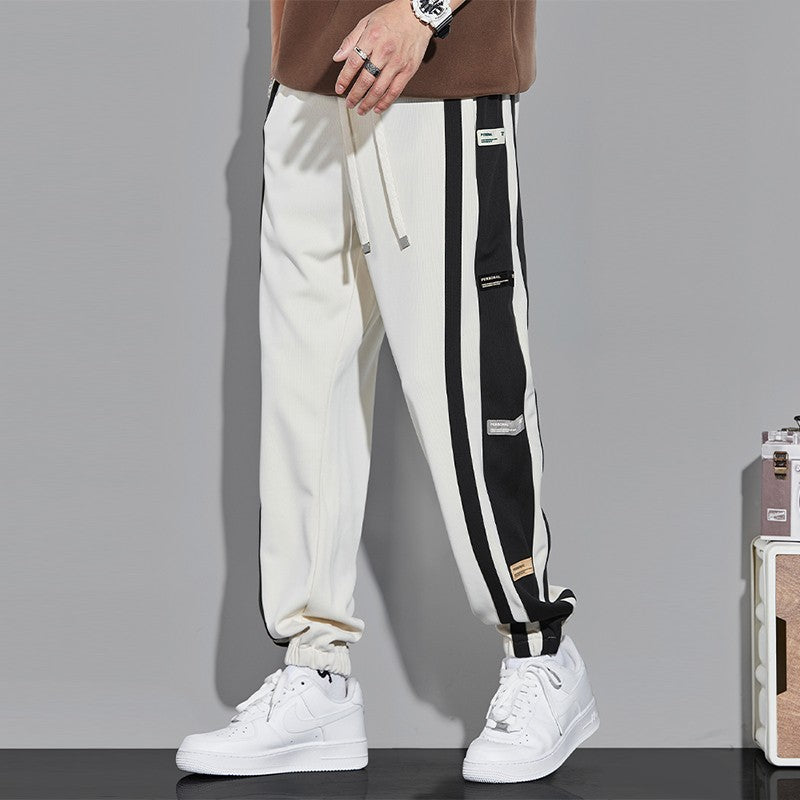 Joggers men's trendy patchwork sports pants