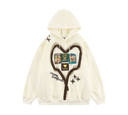 Love Embroidered Fabric Women Hoodies