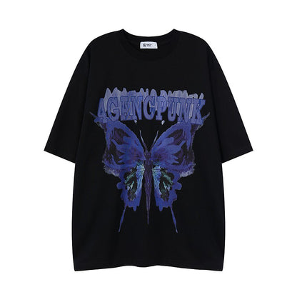 Original butterfly print unisex short-sleeved T-shirt