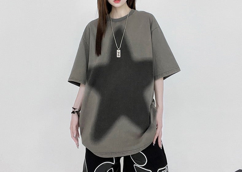 Oversized Star Print Unisex T-shirt