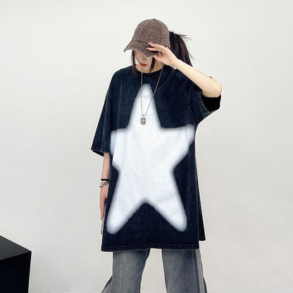 Oversized Star Print Unisex T-shirt